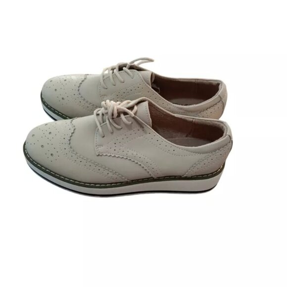 DADAWEN Women's Platform Lace-Up Wingtips Square Toe Oxfords Sz 39(EU) 8.5(US) - Picture 2 of 5